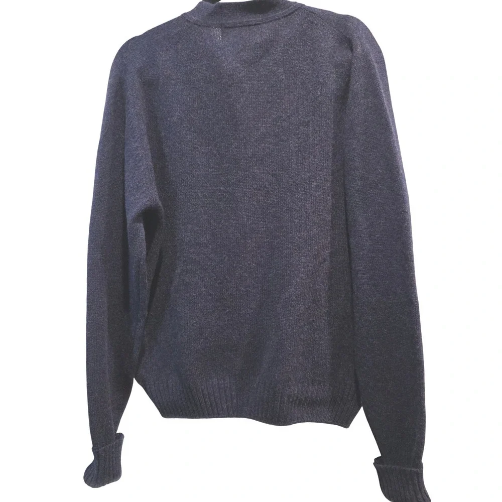 NWT Weymouth Hunt 100% Shetland Wool Cardigan Men's Sz L Navy Blue Ireland
